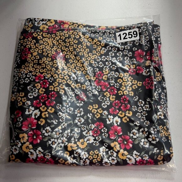 Rafaella Plus Women's Pull-On Black Floral Skirt/Skort XXL NWT - Picture 6 of 6